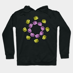 Pink and Yellow Star Hoodie